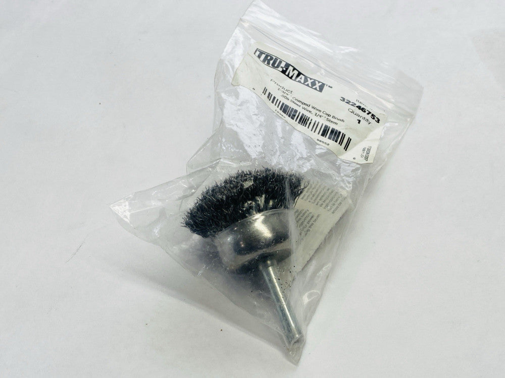 Tru-Maxx 32246753 Cup Brush 1-3/4" Diameter 0.006" Wire Diameter Steel Crimped