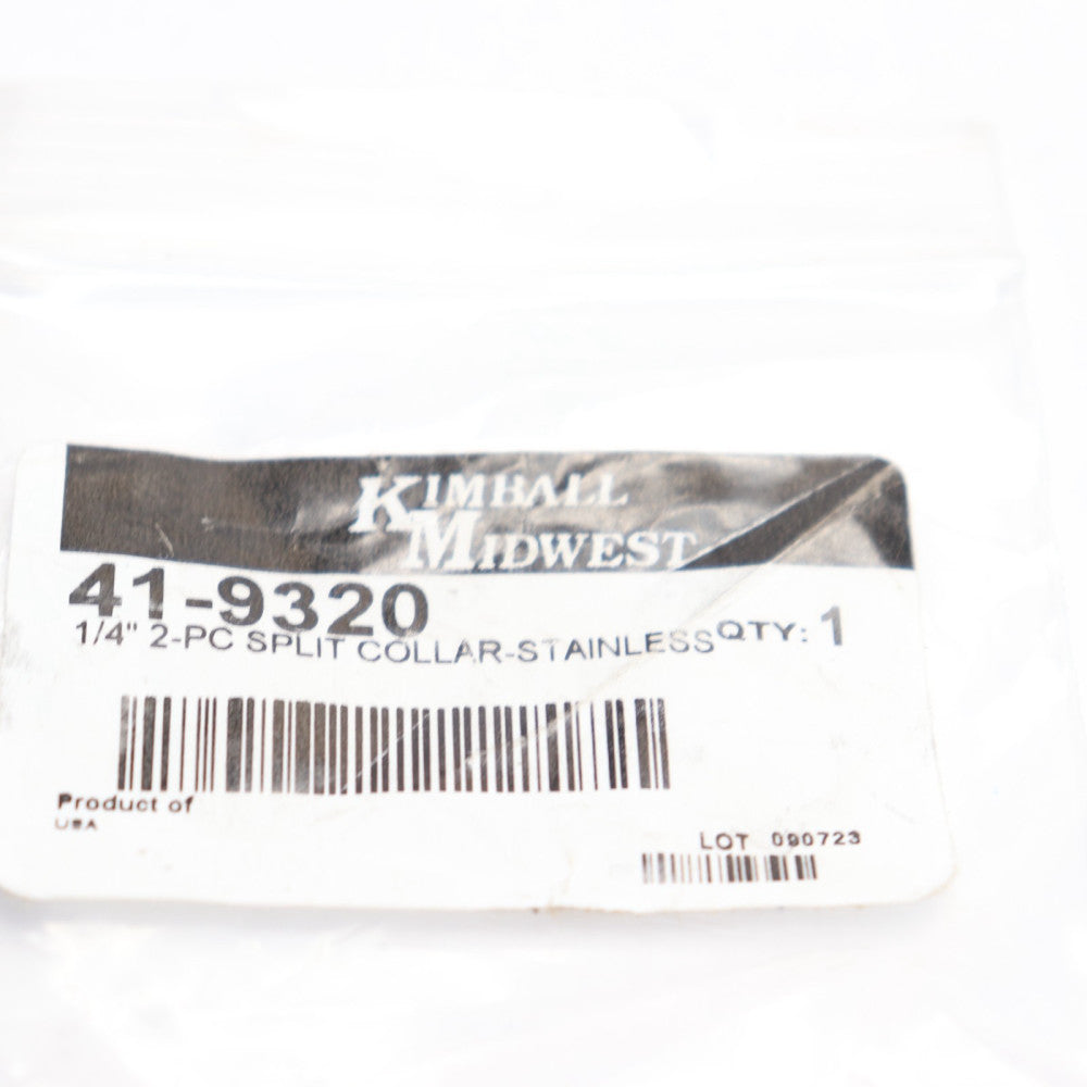 Kimball Midwest Double Split Collar 2-Piece Stainless 1/4" 41-9320