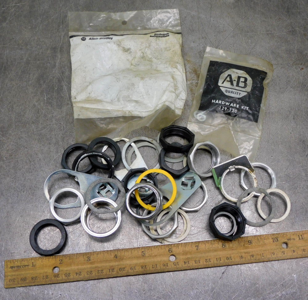 Mixed Lot of Thirty (30) Allen Bradley Push Button Hardware Pieces for 30mm