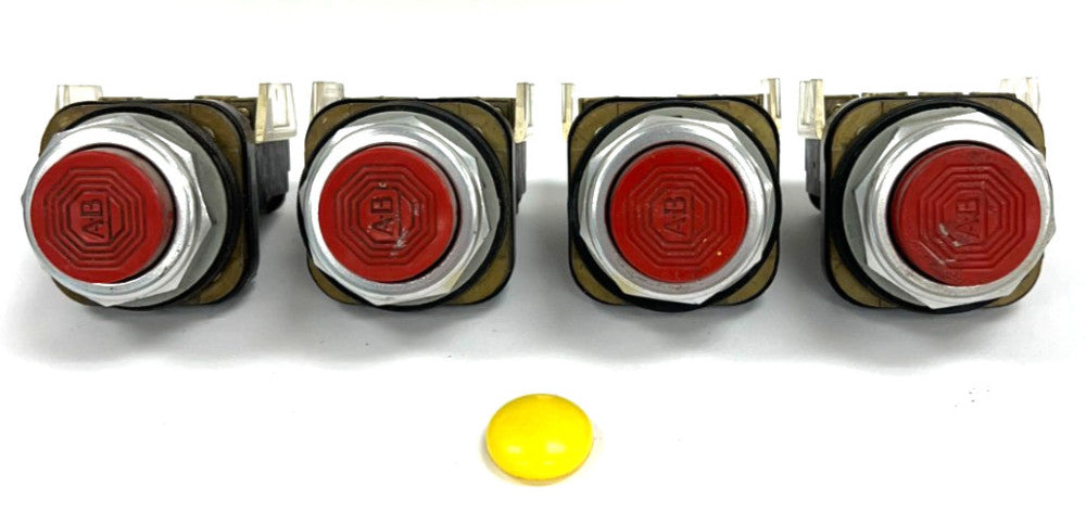 ALLEN BRADLEY CAT NO. 800T-B RED PUSHBUTTON NEMA 4,13 LOT OF 4