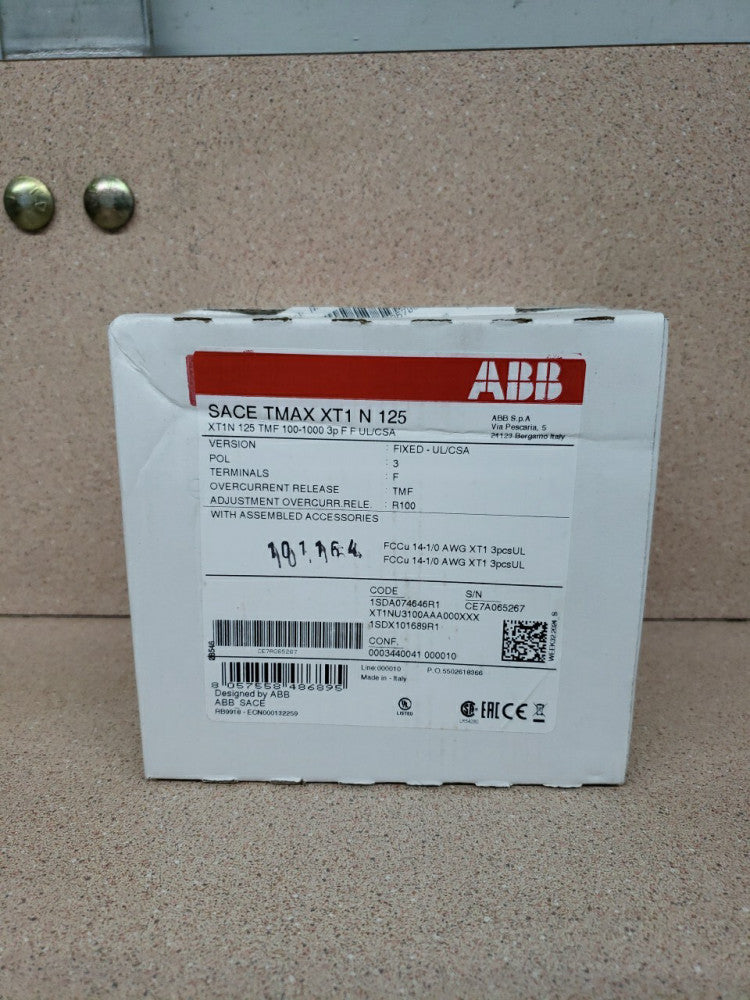 New ABB SACE TMAX XT1 N 125