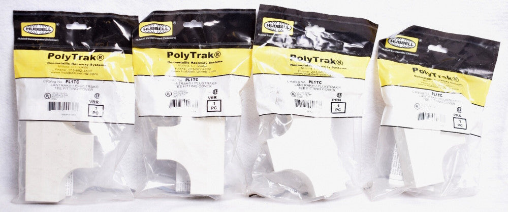 4 Count Hubbell Latching PremiseTrak White Tee Covers Non-Metallic PL1TC