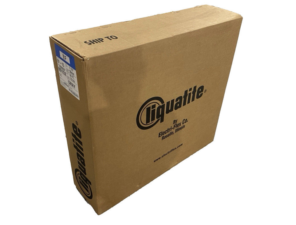 Liquatite EF-15 Flexible Liquidtight Metal Conduit 1-1/2" Size, Gray BOX OF 50'