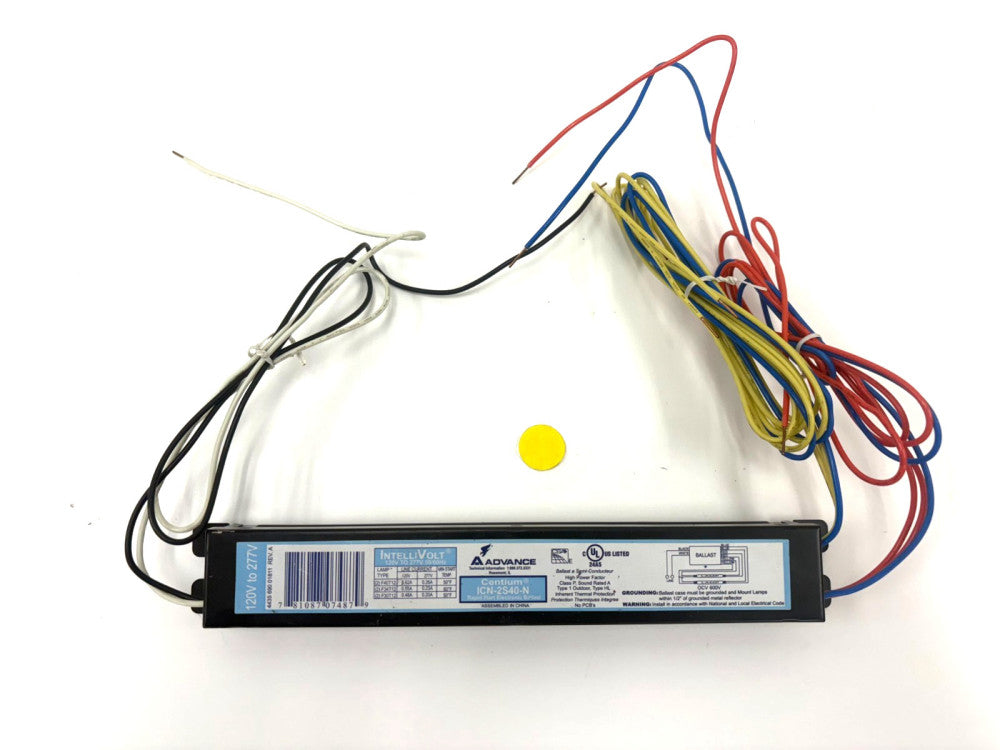 ADVANCE CENTIUM RAPID START ELECTRONIC BALLAST MODEL: ICN-2S40-N