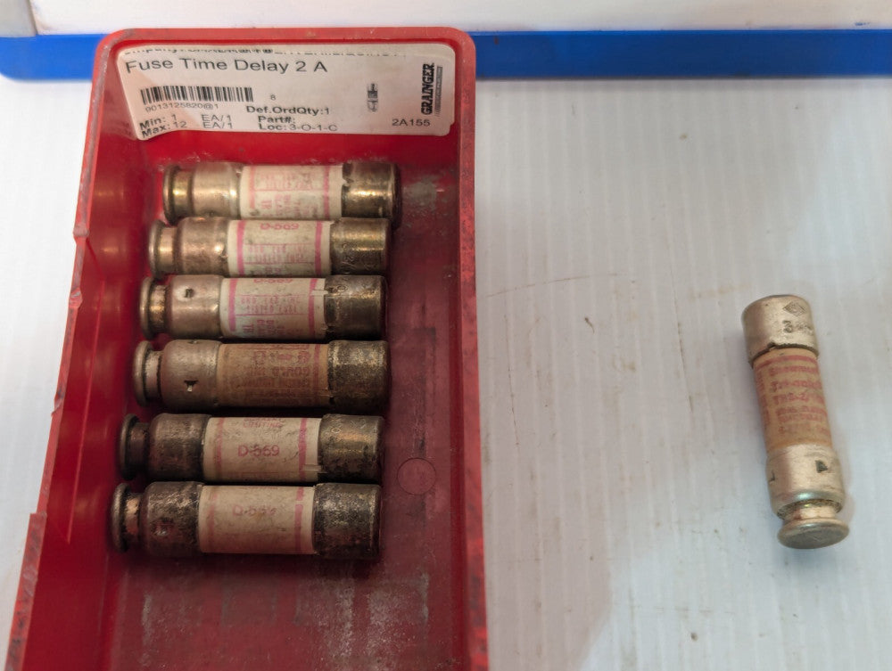Lot of 7 Shawmut TR3-2/10R Time Delay Midget Fuse, 3.2A, 250VAC, 160VDC, RK5