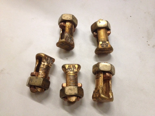 (LOT OF 5) VSB3 SPLIT BOLT CONNECTOR #6 (NEW)