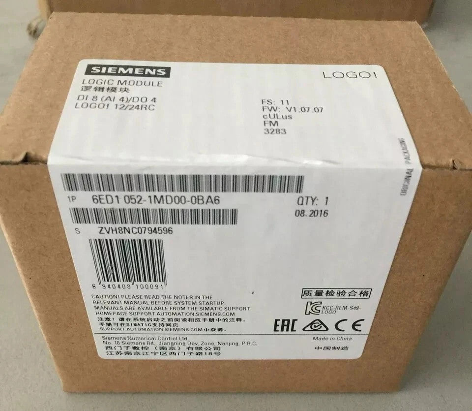 NEW 6ED1 052-1MD00-0BA6 Siemens PLC LOGO! Logic Extension Module 81/P 40/P 24V