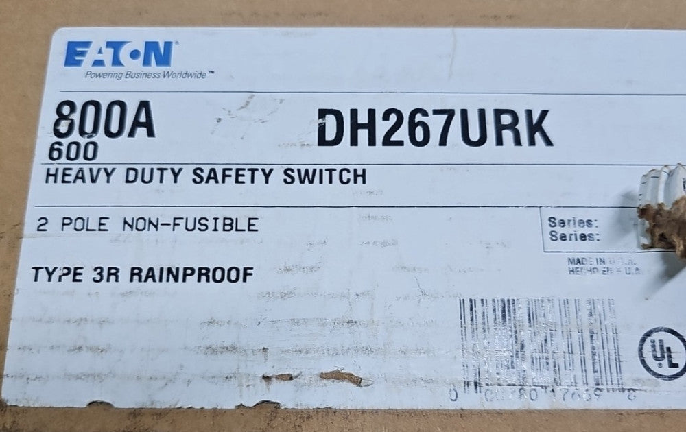 Eaton Heavy duty non-fused safety switch Single-throw 800A NEMA 3R 1 PHASE