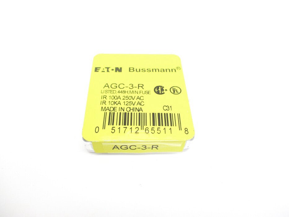 BUSSMANN AGC-3-R 125/250VAC 100A (PKG OF 5) NSMP