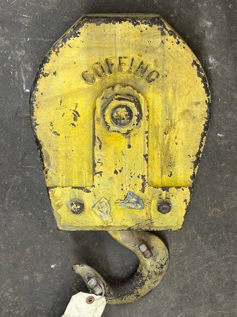 COFFIN HEAVY DUTY 13 IN CRANE HOOK BLOCK WITH 6 IN HOOK