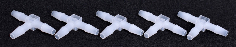 5 Count Nordson Medical Tee Tube Fittings w/ Classic Ser Barbs 1/4" ID T60-J1A