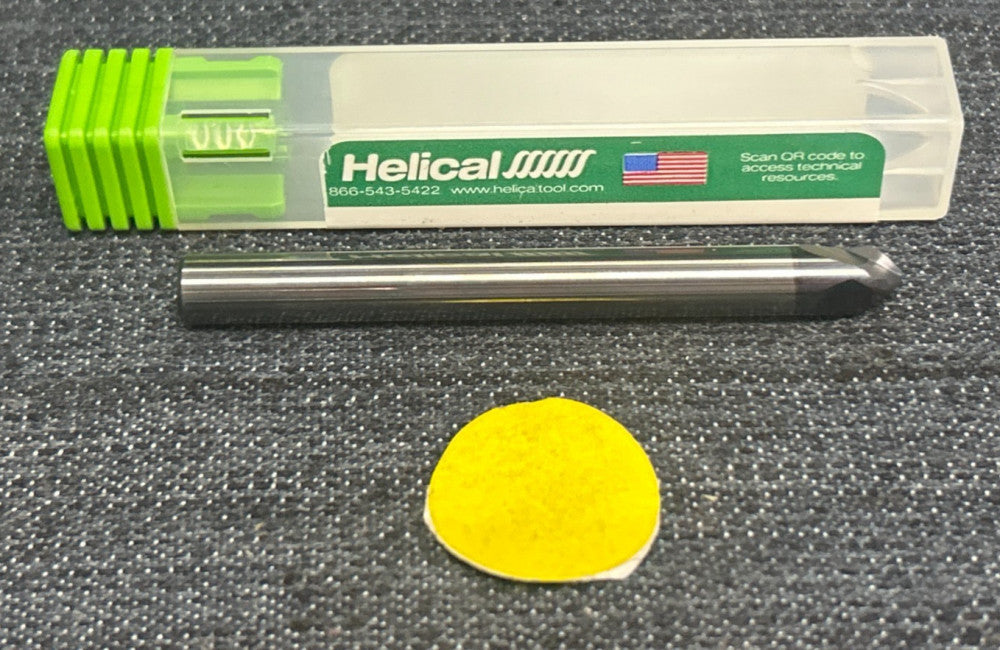 HELICAL CHAMFER MILL 07008 SHANK DIAMETER 0.25" OAL 2.5" 3 FLUTE