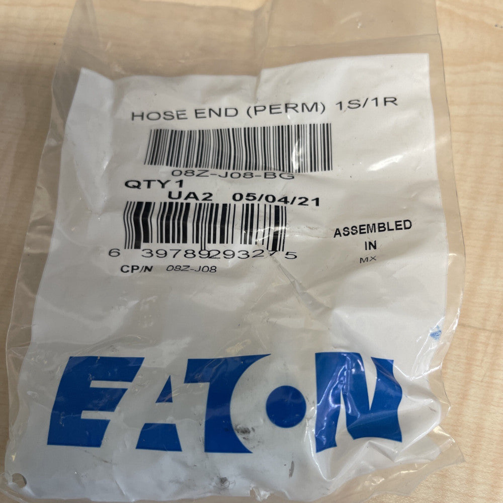 (1) 08Z-J08-BG - Eaton Weatherhead Z Series Crimp Hose Fittings Male Pipe Swivel