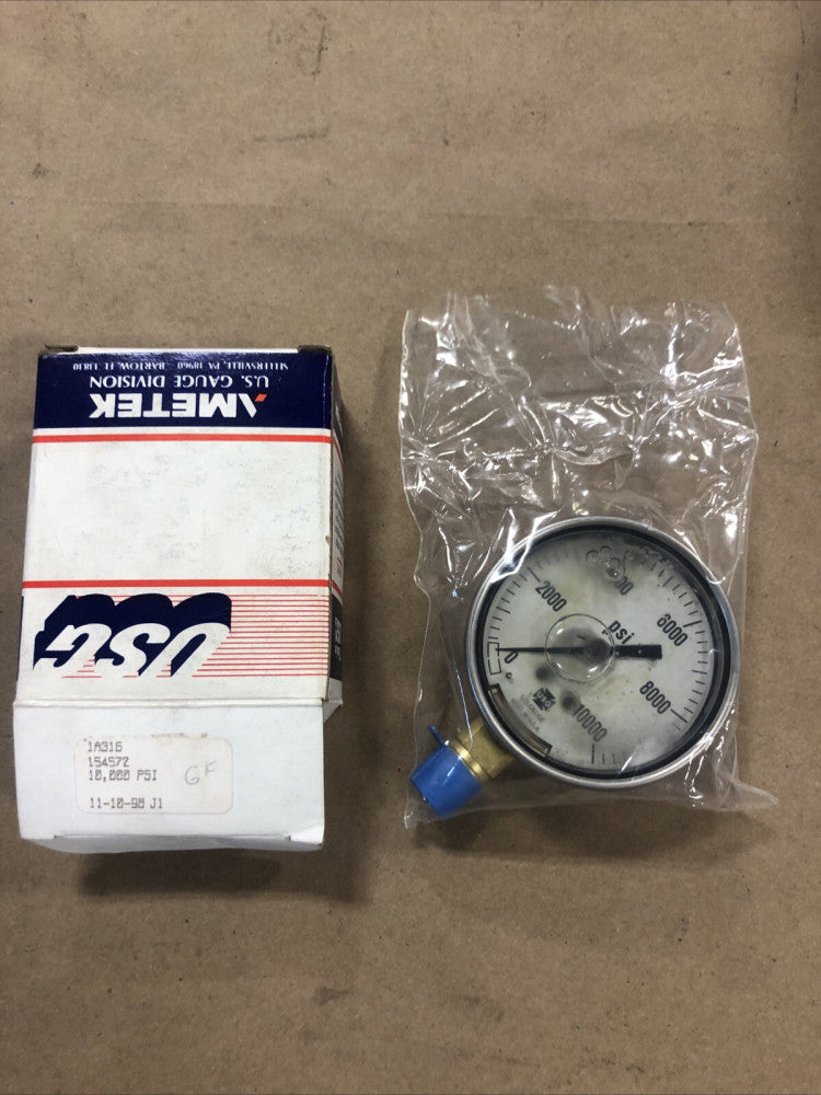AMETEK USG Gauge 0-10000 PSI Pressure Gauge 1A316; 154572