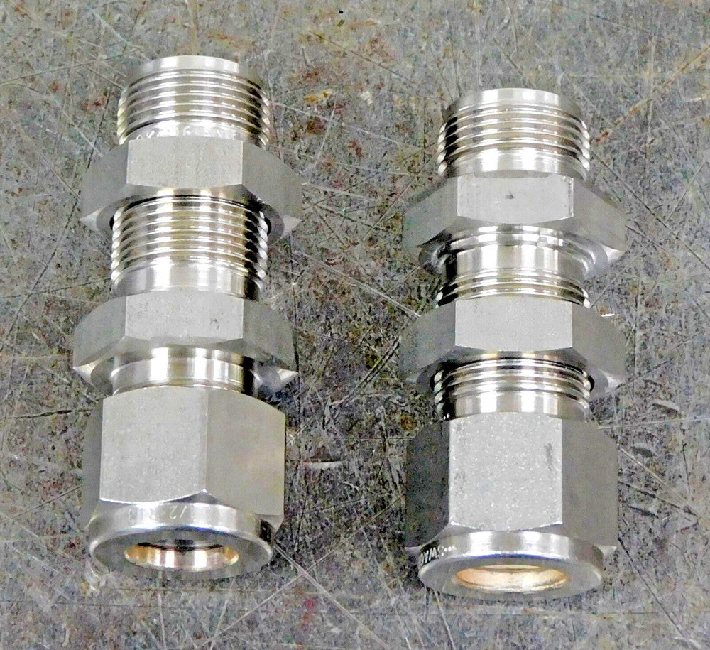 Swagelok SS-810-1-6 Compression Tube Connector 1/2 in. NPT Lot of Two (2)