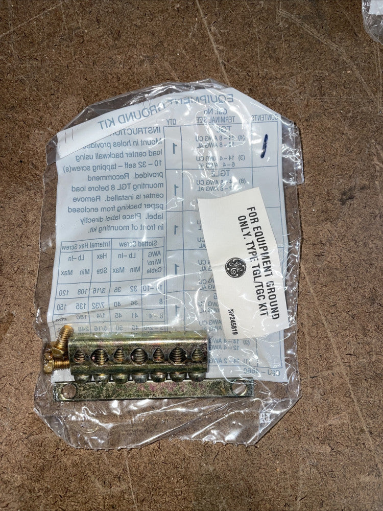 New Sealed GE TGL1 Equipment Ground Kit Rev 01 ~ SINGLE BAG OF 1