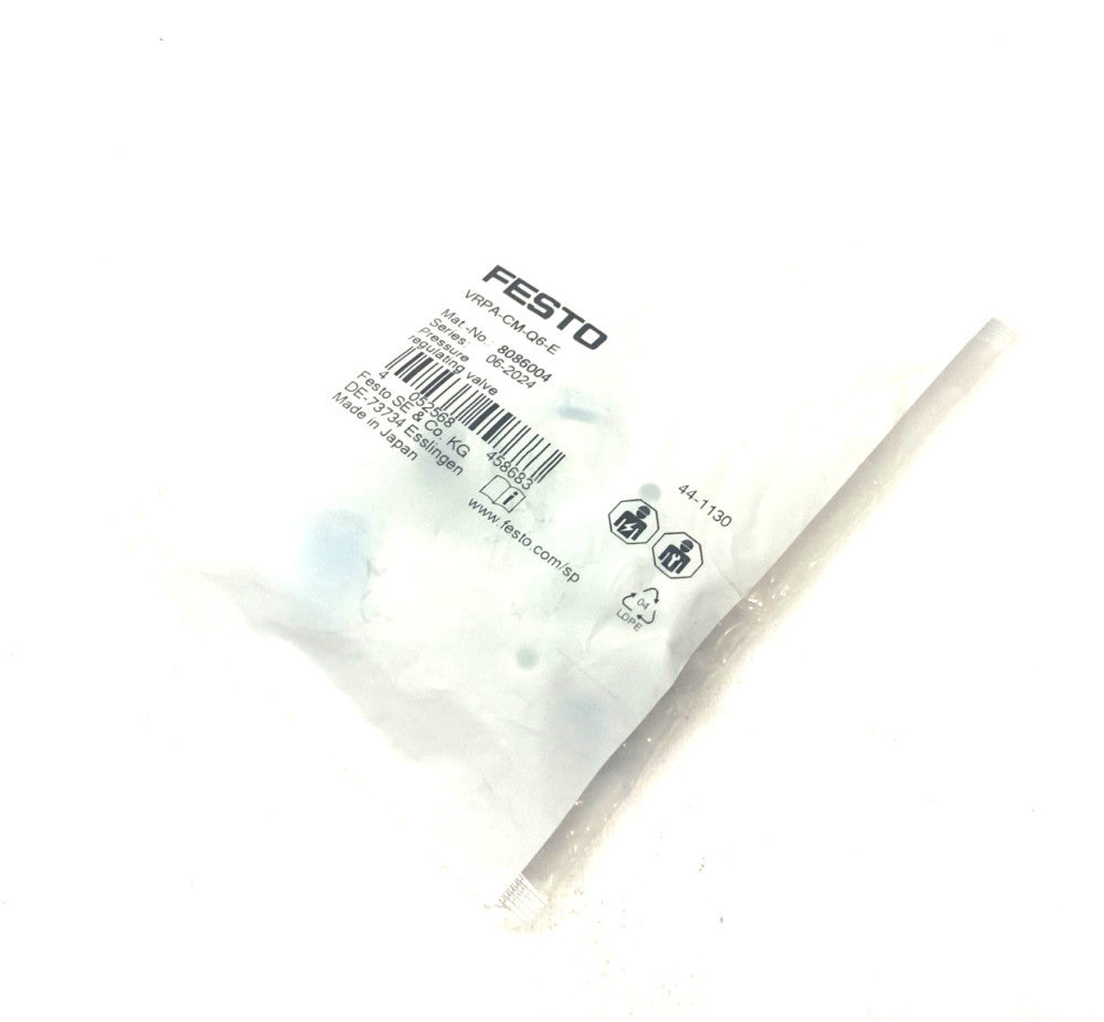 Festo VRPA-CM-Q6-E Pneumatic Pressure Regulator 1-8bar 8086004
