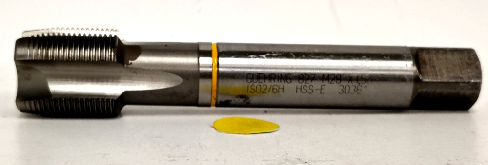 GUERING 4FL METRIC M28 X 1.5 TAPER TAP 30MM FLUTE LENGTH IS02/6H 30361 HSSE
