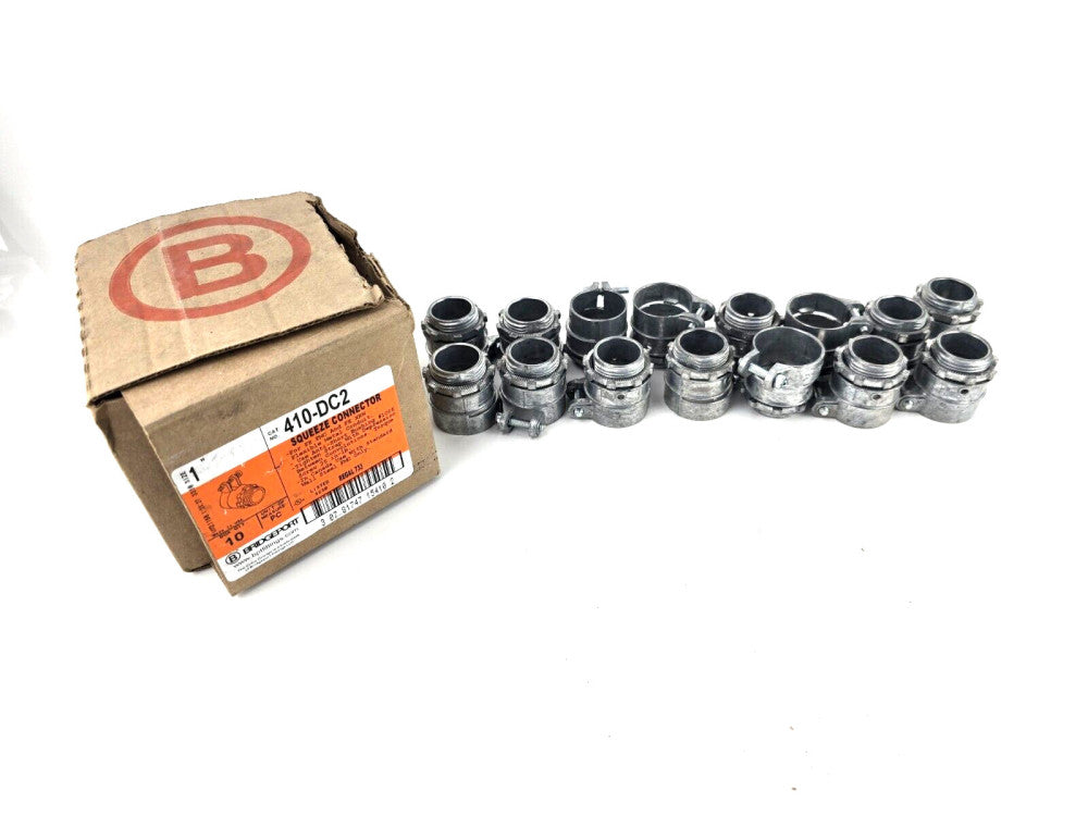 15pcs Bridgeport 410DC2 1" Flex Straight Diecast Squeeze Connector FE FMC FE XRW