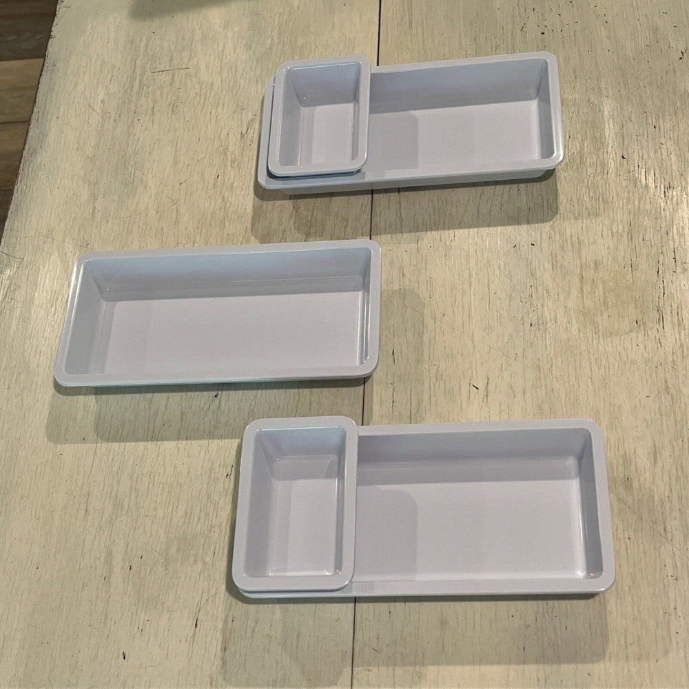 GET Enterprises~ML-121 (16oz) & ML-123 (3oz) Milano White Rectangle Dishes 5