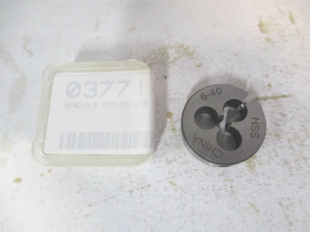 (314-1024) #6-40 UNF 13/16" High Speed Steel RH Round Adjustable Die