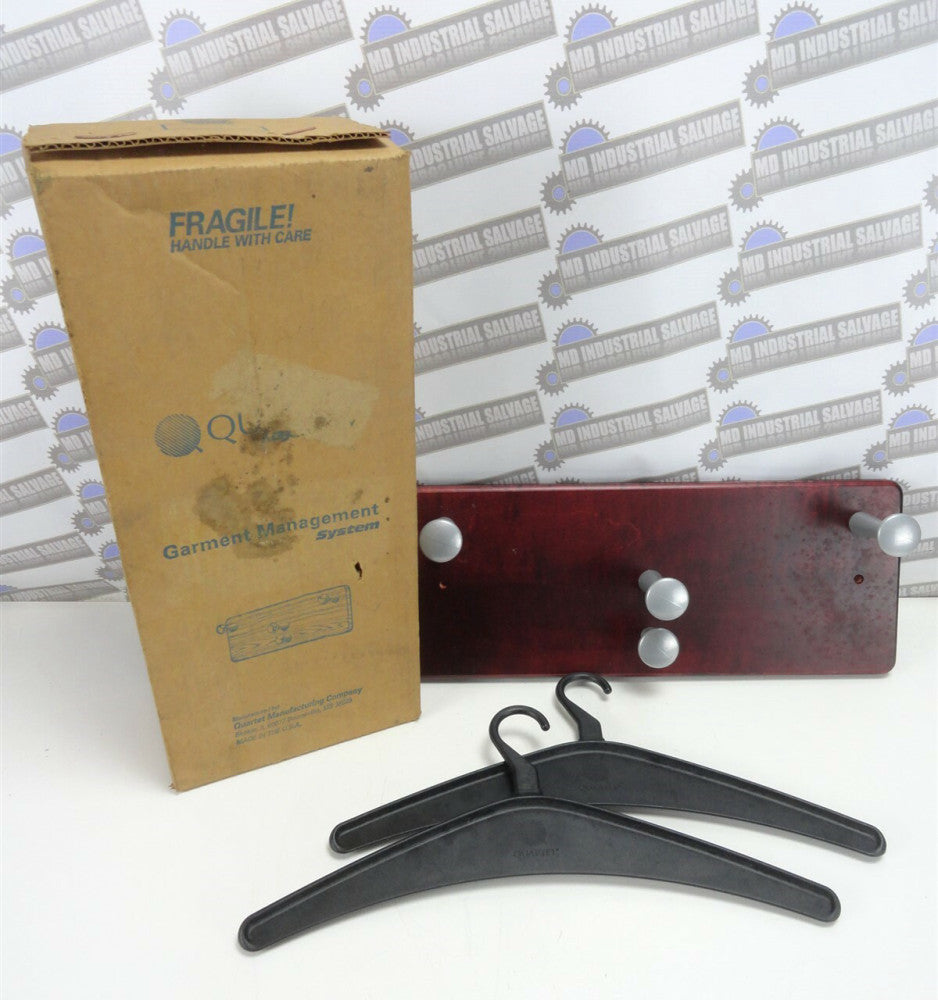 New QUARTET Garment Management System, 19w x 6d x 9h, Mahogany QRT20521