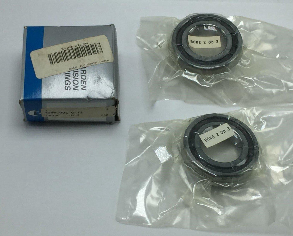 NEW BARDEN 106HCDUL G-12 CONTACT BEARING 2 PACK, 30MM BORE