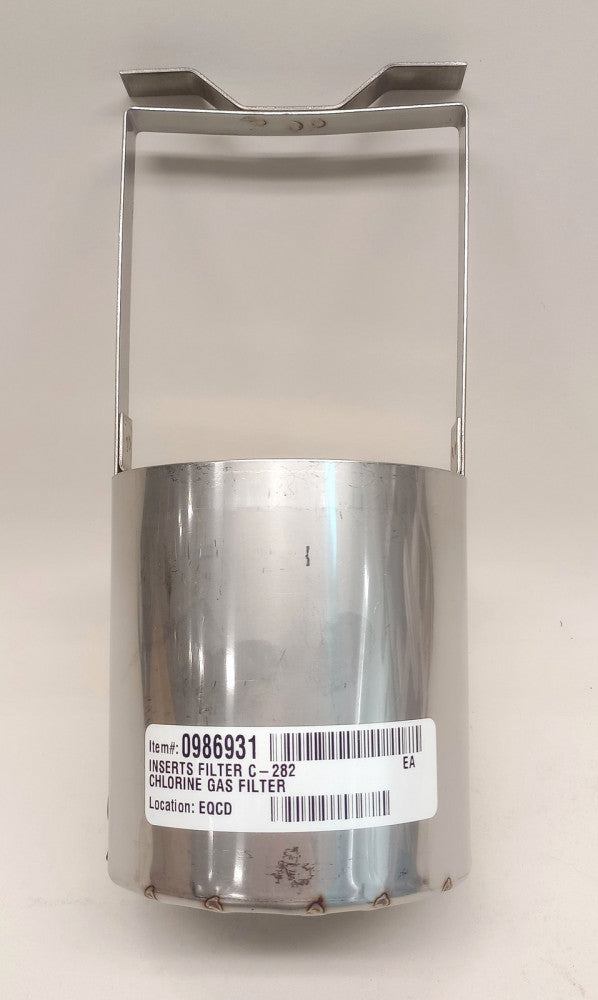 Screen 0986931 Chlorine Gas Filter Insert Stainless Steel C-282 4"OD 9-1/2" OAL