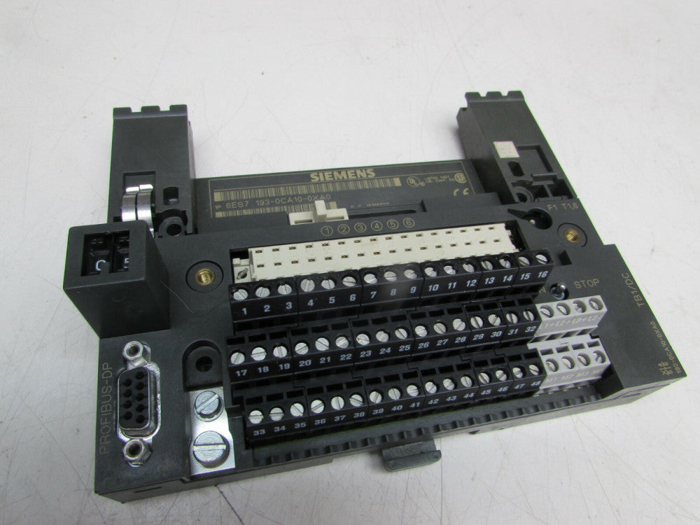 SIEMENS 6ES7193-0CA10-0XA0 ET200B TB1/DC TERMINAL BASE MODULE XLNT USED M/OFFER