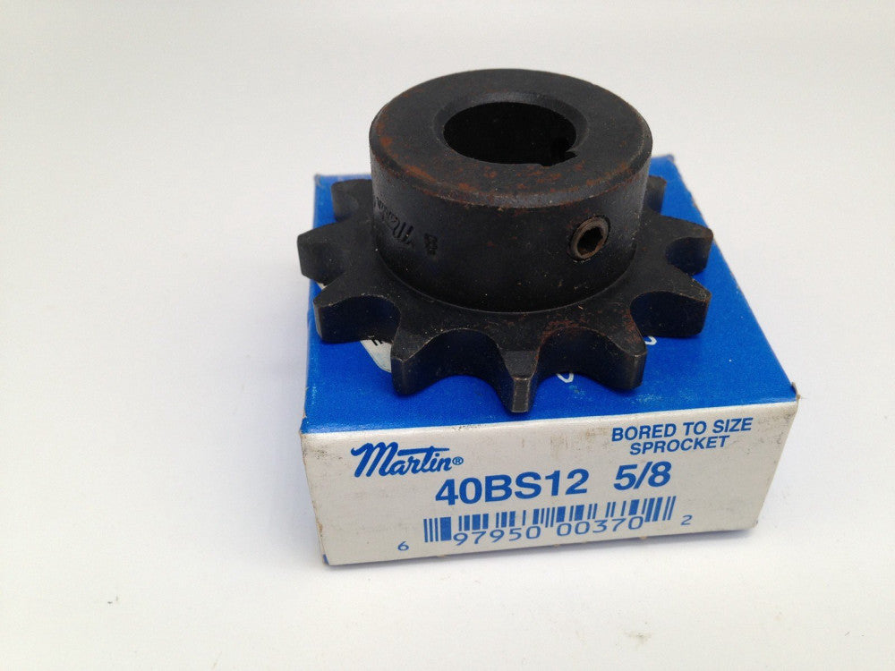 NEW MARTIN 40BS12 5/8 SPROCKET, .625 INCH BORE,