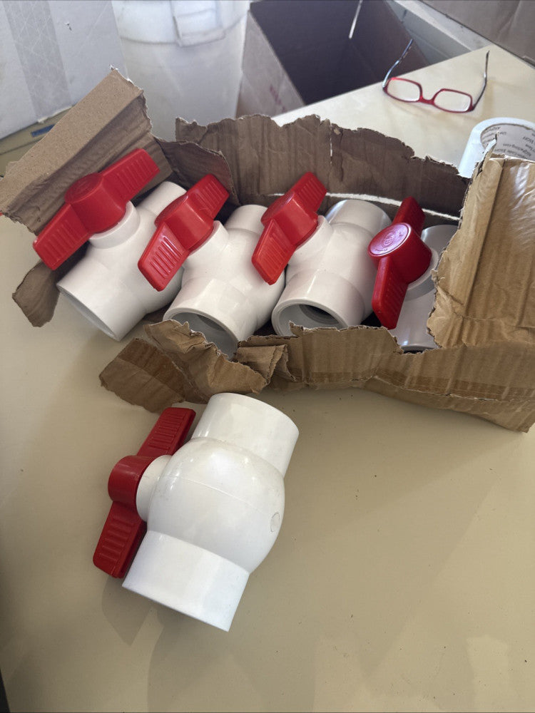 Lot Of 5 Matco-Norca 770S08N 2" PVC Ball Valve - Solvent Ends Free Shipping