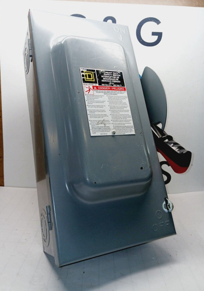NEW SQUARE D 60 AMP 600 V AC/DC NON-FUSIBLE SAFETY SWITCH DISCONNECT HU362