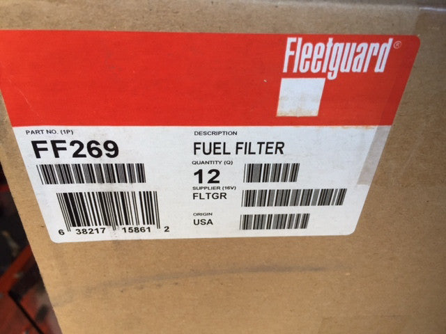 (Case of 12) FF269 Fleetguard Fuel Filter (NEW)