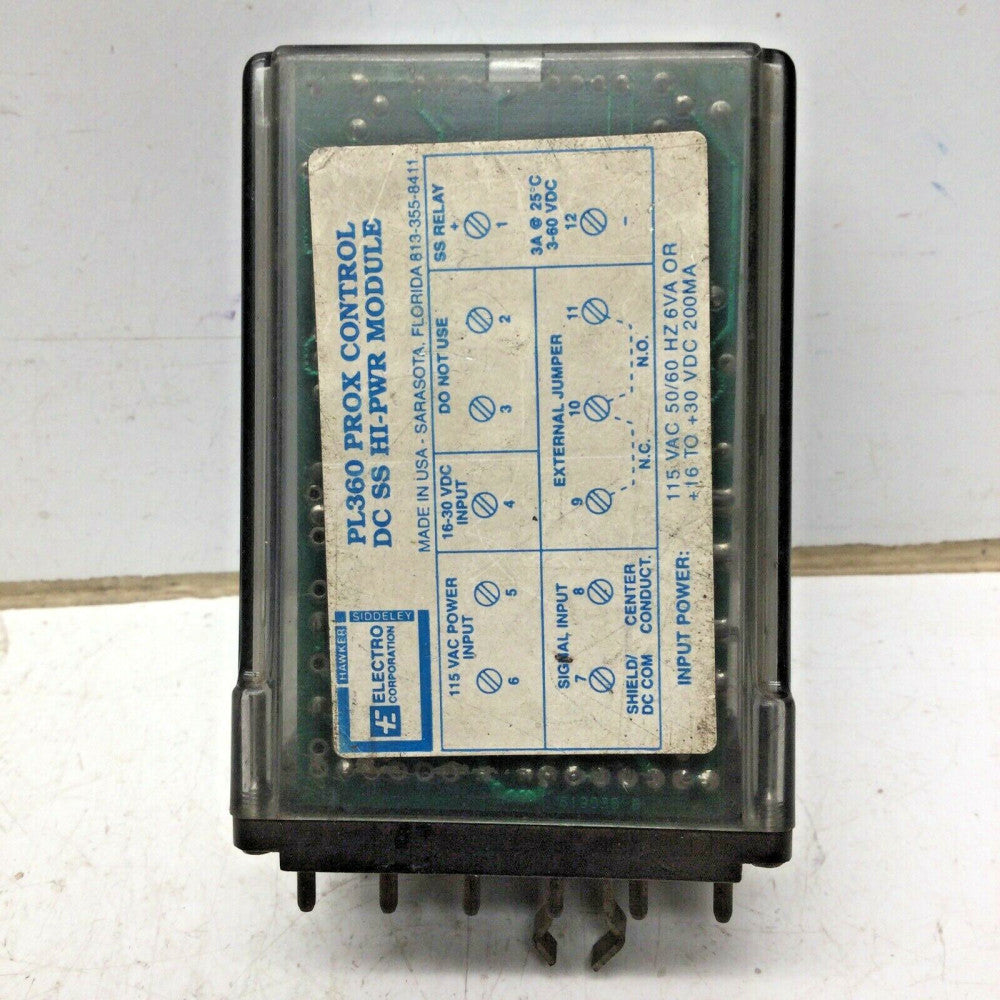 Electro Corp PL360 Amplifier Prox Control DC SS Hi-Power Module 16-30VDC 115VAC