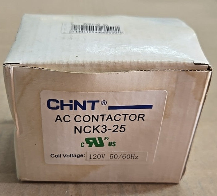 Chint AC Contactor NCK3-25 120V 50/60Hz New Open Box