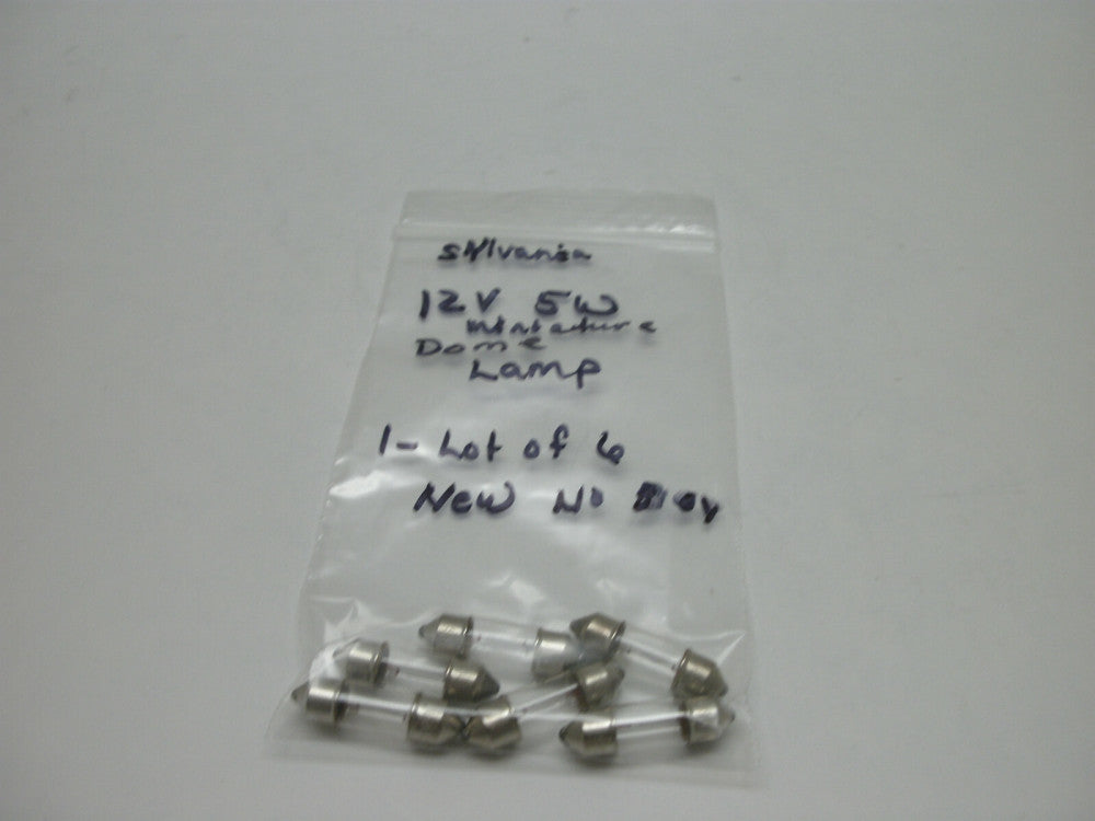 SYLVANIA 12V 5W MINIATURE LAMP BULBS 12 VOLT 5 WATT (LOT OF 6) NEW NO BOX