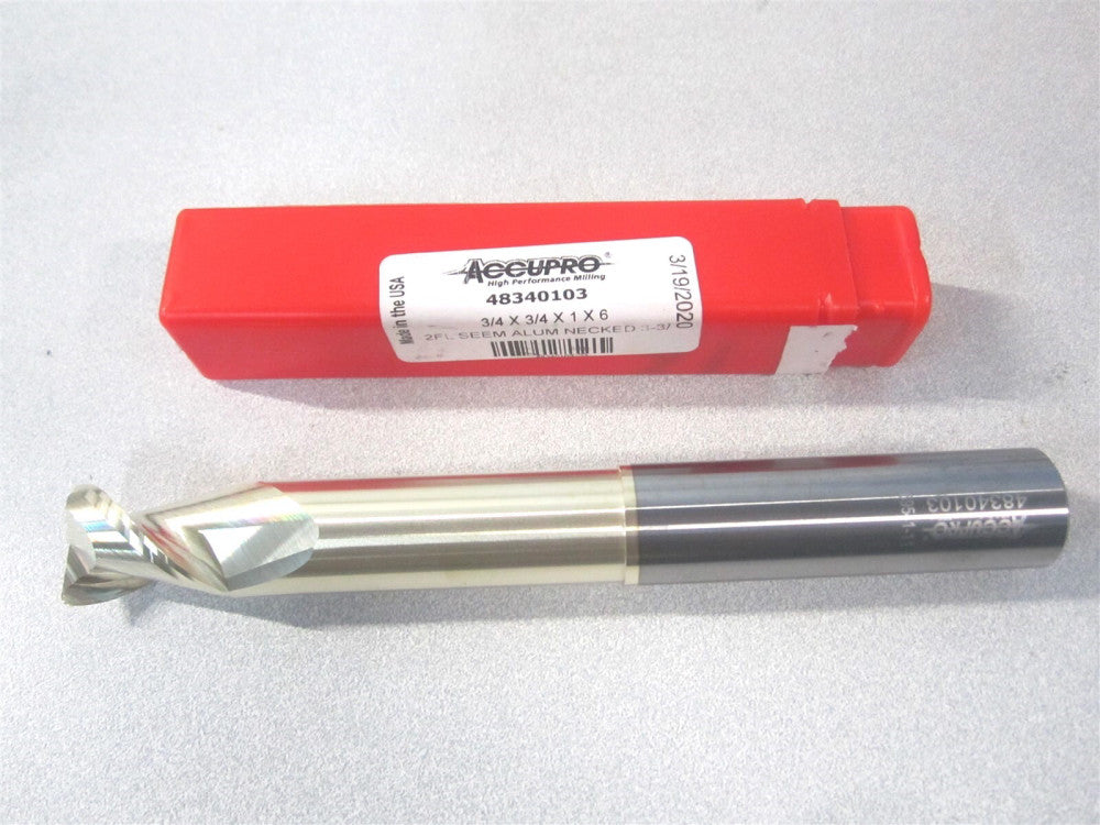 (314116) 3/4" x 1" x 3/4" x 6" OAL Solid Carbide 2Fl Corner Radius End Mill