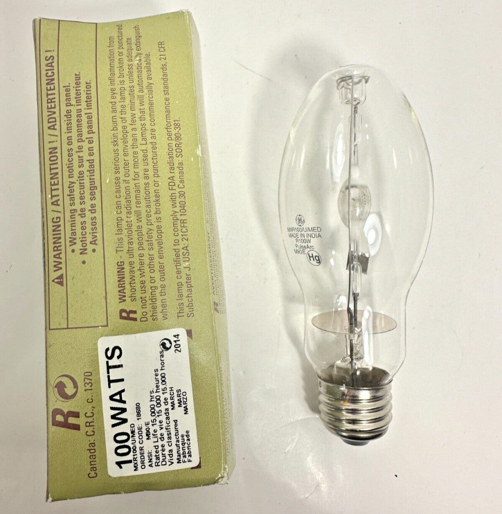 GE Multi-Vapor Lamp 100W MXR100/U/MED R100W