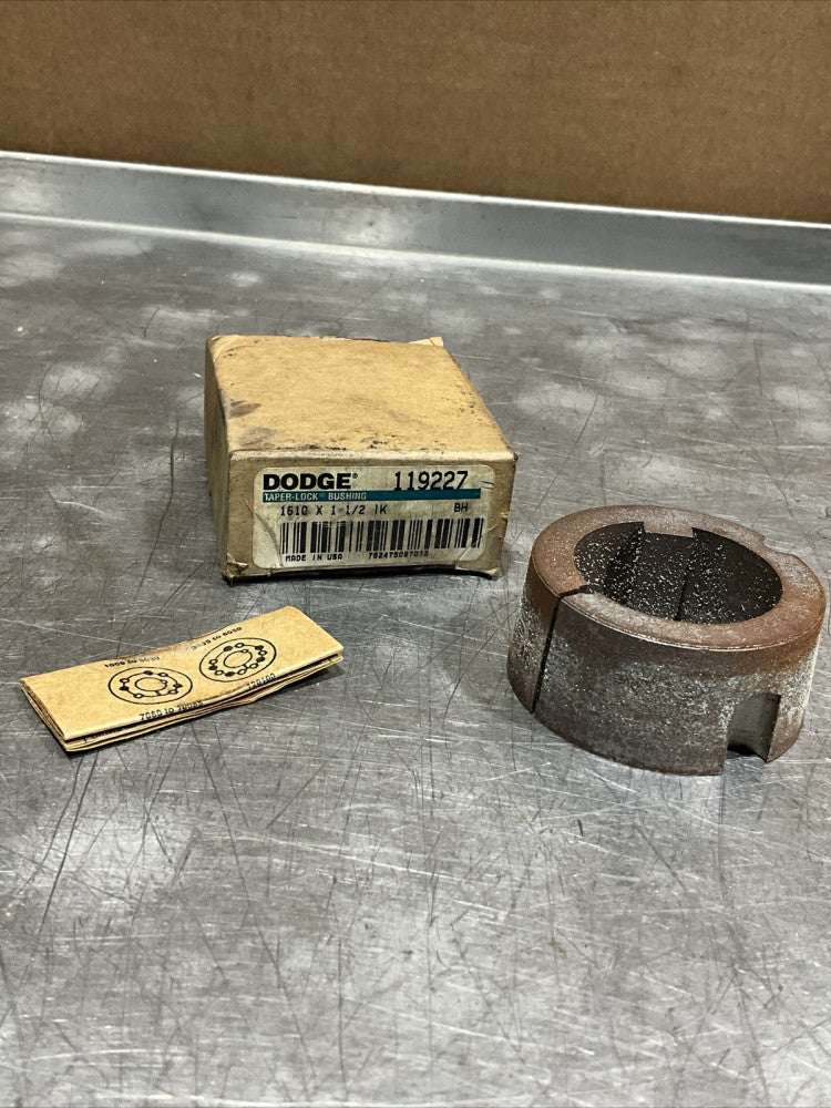 NEW DODGE 119227 BUSHING 1610 X 1 1/2-IK 1-1/2INCH BORE Nos Surplus
