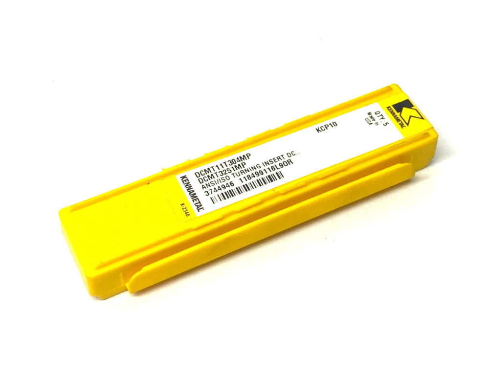 Kennametal 3744946 Screw On DCMT-MP Positive Inserts DCMT11T304MP PKG OF 5