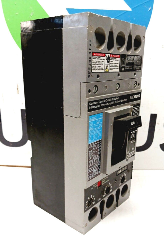 SIEMENS 150 AMP CIRCUIT BREAKER W/150 AMP TRIP 3 POLE 600 VAC FXD63B150