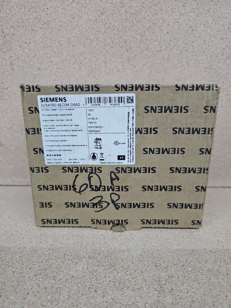 Siemens 3VA4160-6ED34-0AA0 Circuit Breaker NEW IN BOX