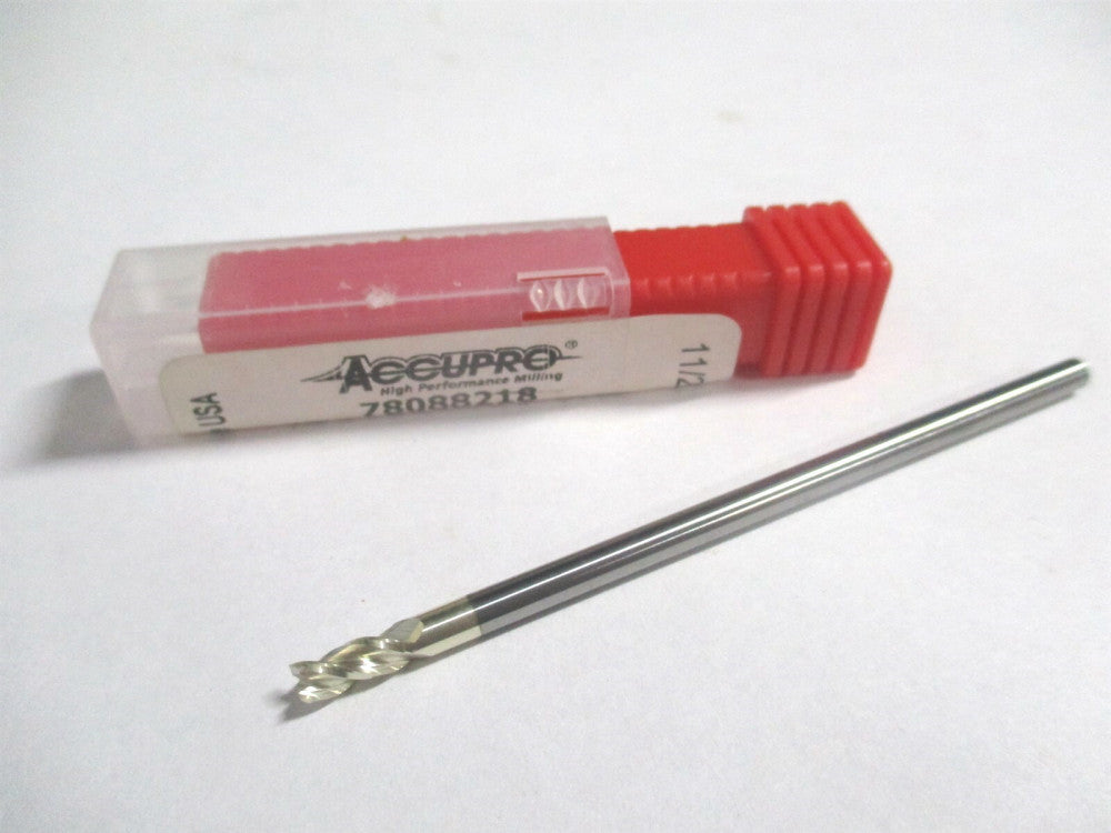 (35012504NS0C5) 1/8" x 1/4" x 1/8" x 3" OAL Solid Carbide 3Fl Square End Mill