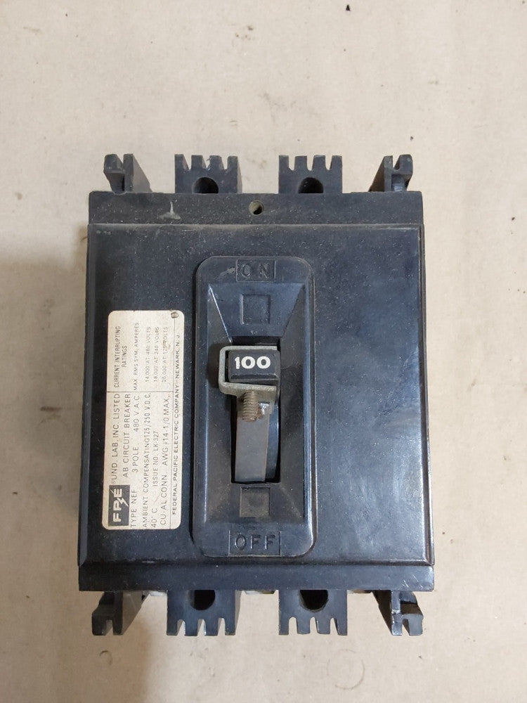 FPE NE233100 Type NE 3 POLE 240V 100 AMP Circuit