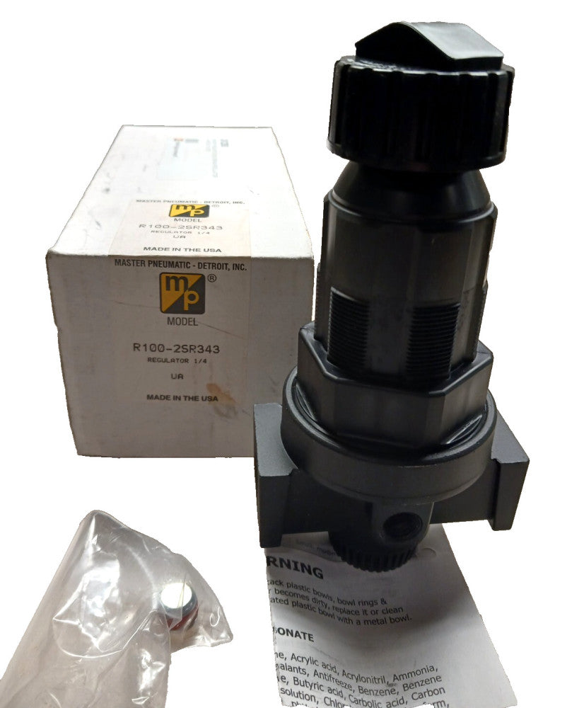 NEW MASTER PNEUMATICS REGULATOR 1/4" NPT R100-2SR343