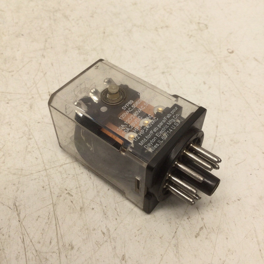 DAYTON 5YP89, 11 Pin RELAY, 120VAC 50/60Hz