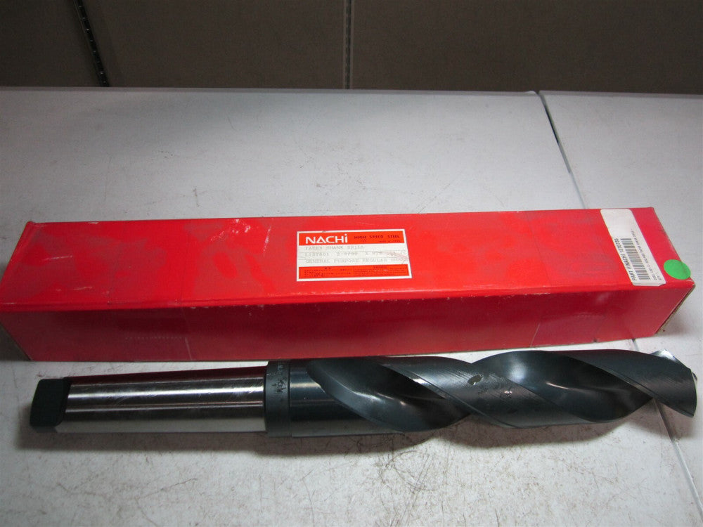 Nachi (1270785) 2-3/32" Size, 5MT 118° High Speed Steel Taper Shank Drill