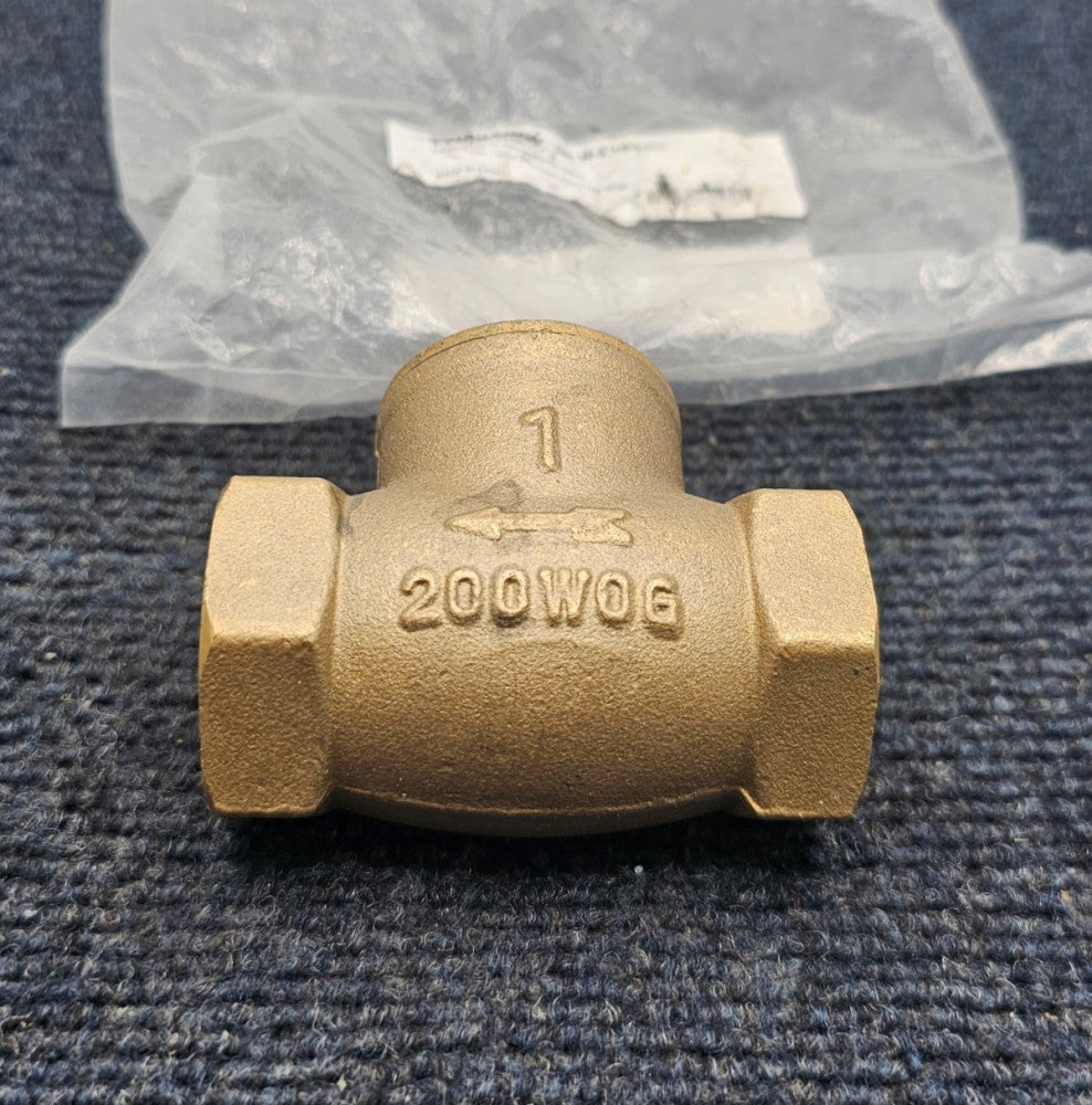 Webstone H-10544W: Clean Brass Low Pressure Swing Check Valve 1" FNPT 200 Lbs