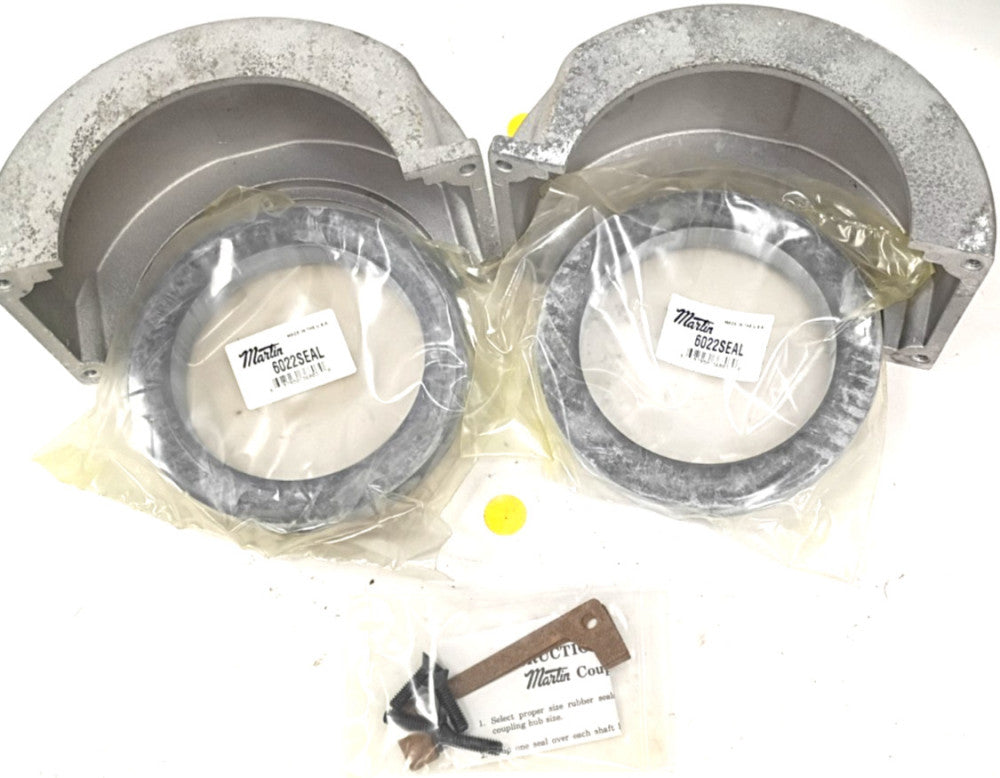 NEW MARTIN COUPLING COVER #80 AND 2 6022 SEALS PLUS INSTALL KIT W/ DIRECTIONS