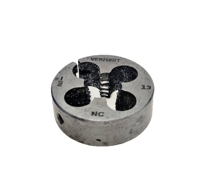 UNTHREADED 1/2"-13 THREADING DIE 1-1/2" OD 1/2" THICKNESS HSS